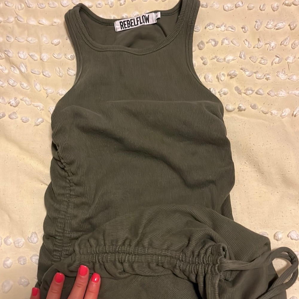 Rebelflow dress olive green
